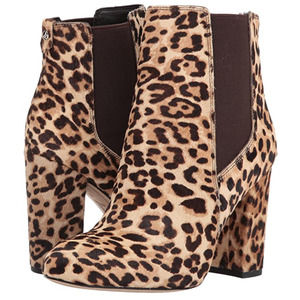 Sam Edelman Leopard Cow Hair Boots 8.5